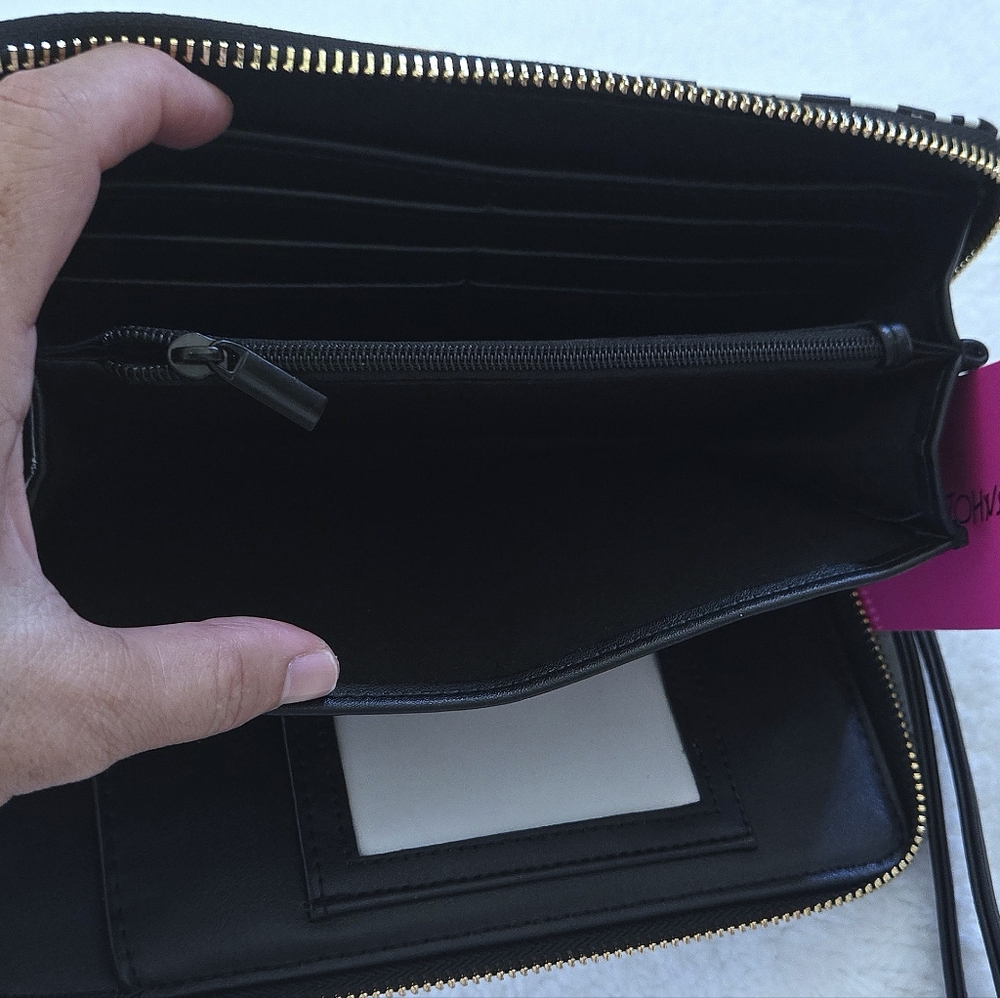 Betsey Johnson Leopard🐆 Hearts❤️ XO Zip Around Wristlet - NWT - Picture 8 of 15